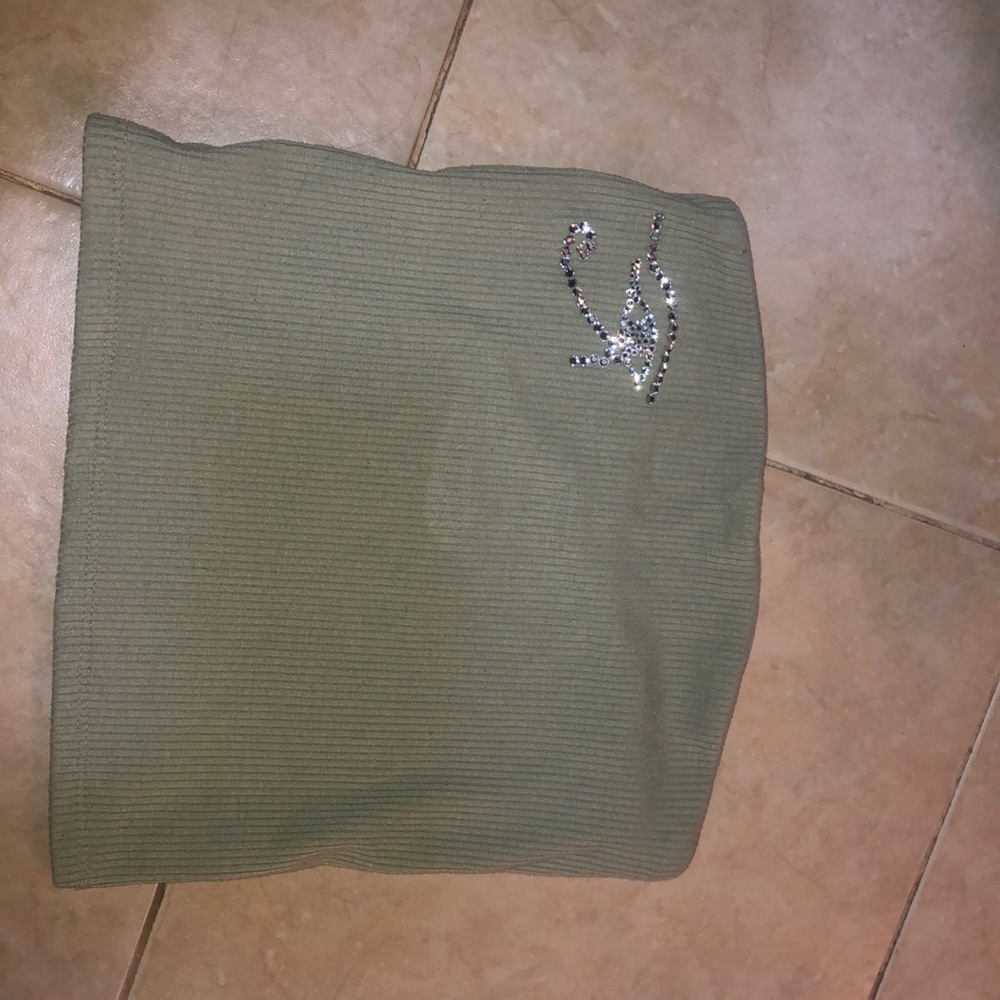 Light green American Eagle crop top with jems